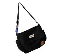 Élégant sac à bandoulière unisexe compartiment principal spacieux sac d'organisation sac à bandoulière pour femmes et hommes élégant bureau sac essentiel, Noir