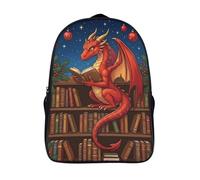 élégant sac à dos étudiant 2 compartiment club de lecture étudiants sac d'école dragon rouge pour étudiant école sacs dos imprimé 3d-16,garcon fille pour les voyages les affaires