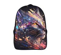élégant sac à dos personnalisé chat cartable grande capacité 2 compartiment portrait de rêve pour élève d'école 3d imprimé sac à dos d'école-16,unisexe pour les voyages les affaires
