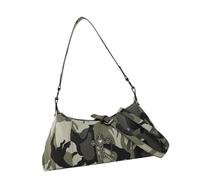 Élégant sac à main à bandoulière pratique en polyuréthane avec sangle réglable pour un usage quotidien et un événement gothique clouté en cuir PU, camouflage, One Size