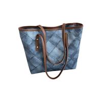 Élégant sac à main à rayures en jean décontracté avec poignée supérieure, sac à bandoulière simple spacieux pour le travail et l'école, sac à main de grande capacité, a, One Size