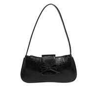 Élégant sac à main en cuir PU avec nœuds pour les femmes contemporaines qui aiment les tendances de la mode, Noir , One Size