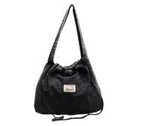 Élégant sac à main en jean pour femme, sac de courses spacieux, sac à main décontracté sous les bras pour le travail, l'école ou le shopping, Brun foncé, Bohème