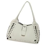 Élégant sac à main sous les bras en cuir synthétique pratique avec intérieur spacieux pour un usage quotidien et un événement, blanc, One Size
