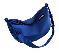 Élégant Sac à Poulie Tressé Décontracté Couleur Solide Nylon Sac à Bandoulière Unique pour Adolescents Et Adultes Élégant Simple Sangle Sac à Bandoulière, bleu