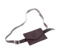 Élégant sac banane d'inspiration coréenne en cuir PU pour les amateurs de voyage avec plusieurs couches de rangement pour étudiant navetteurs pochette de voyage, marron foncé, Taille unique