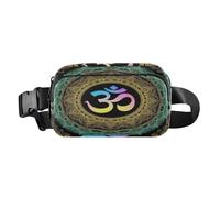 Élégant sac banane Om Mandala Neon Yoga Wall Art | Sac de poitrine de grande capacité, avec sangle réglable, pour l'entraînement, la course à pied, la randonnée