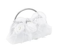 Élégant sac de mariée sac à fleurs sac pochette de soirée sac à main sac à main à la mode avec chaîne de mariage fête sac Cheongsam pour femme, blanc