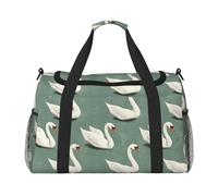 Élégant sac de sport imprimé cygne blanc pour voyage, sac de voyage pour le week-end, sacs de sport pour femmes et hommes, sac de voyage pour articles personnels