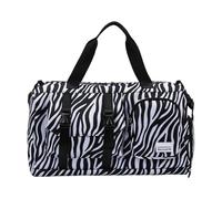 Élégant sac de sport imprimé vache léopards tissu Oxford résistant à l'eau Compartiments fonctionnels pour la natation, l'entraînement, les voyages Essentiel Sac de bagage résistant à l'eau, Noir