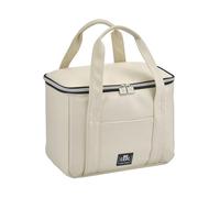 Élégant Sac Isotherme City Blanc crème 28 x 18 x 21 cm, Environ Volume : 10,5 l avec Larges poignées de Transport pour Pique-Nique, école, Excursions, Voyages, cosmétique