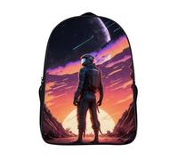 Élégant Sac Pour Ordinateur Portable astronautes Étudiants Sac D'école 2 Compartiment Planètes extraterrestres Pour Élève D'école Imprimé En 3D Sacs À Dos-16,Garçons Filles Pour L'école Les Voyages