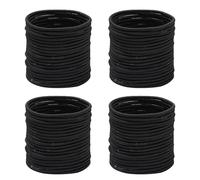 Élégant serre-tête en polyester noir pour queue de cheval - Élastique - Pour femmes et filles