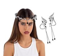Élégant serre-tête et pince à strass avec motifs en forme de larme, texture en alliage pour femmes et filles, en plusieurs couleurs, accessoire de fête de mariage