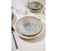 Élégant service à dîner 24 pièces, 100% porcelaine, avec assiettes, bols et assiettes à dessert, passe au lave-vaisselle et au micro-ondes, parfait pour toutes les occasions