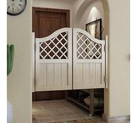 Elegant Solid Wood Cafe Swinging Doors with Metal Hinges - Automatic Closure Half Waist for Kitchen and Stairs(Wood,90x90cm)