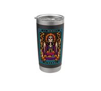 Élégant souvenir des ancêtres de Calavera Ofrenda Gobelet isotherme en acier inoxydable double paroi