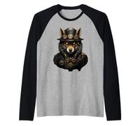 élégant Steampunk Wolf : un voleur avec un chapeau haut de Manche Raglan