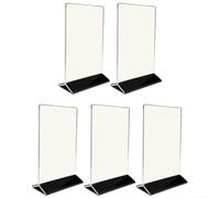 Élégant support de panneau en acrylique pour une visualisation double face lors de mariages, événements et entreprises pour une mise à jour facile des images (vertical 10 x 15 cm)