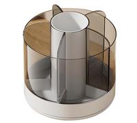 Élégant support de pinceaux de maquillage rotatif à 360° avec porte-stylo, facile à utiliser, support de rangement pour outils de beauté, solution de rangement pour pinceaux de maquillage
