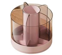 Élégant support de pinceaux de maquillage rotatif à 360° avec porte-stylo, facile à utiliser, support de rangement pour outils de beauté, solution de rangement pour pinceaux de maquillage