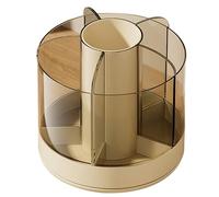 Élégant support de pinceaux de maquillage rotatif à 360° avec porte-stylo, facile à utiliser, support de rangement pour outils de beauté, solution de rangement pour pinceaux de maquillage