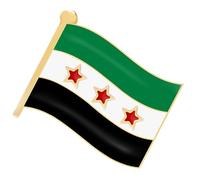 Élégant Syrie Flags Map Badge Pin