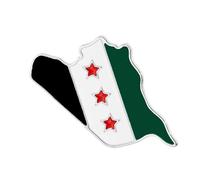Élégant Syrie Flags Map Badge Pin
