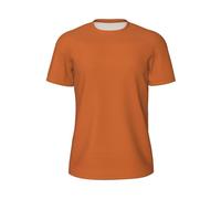 Élégant T-shirt à manches courtes en maille rouge brique réfractaire pour hommes, T-shirt de sport, T-shirt d'été décontracté respirant à séchage rapide, 3D., 3XL