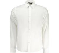 Elégant t-shirt manches longues pour hommes en blanc avec col italien, taille : S Couleur : Bianco
