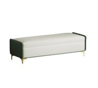 Élégant tabouret de chambre vert polyvalent Table de nuit et siège d'entrée Grand banc à langer Idéal pour le rangement du salon et la présentation de vêtements