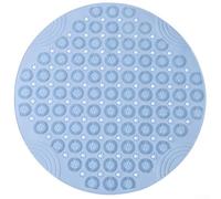 Élégant tapis antidérapant de salle de bain avec matériau TPE et motif épine de cristal pour une meilleure traction (bleu)