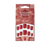 Elegant Touch Faux ongles couleur brique rouge