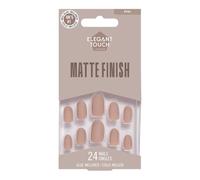 Elegant Touch – Faux ongles adhésifs naturels nude vison ovale 24 unités