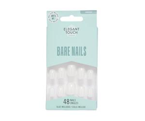 Elegant Touch Totally Bare Nails Square 001 Pack de 48 Ongles en 10 Tailles, Vanille, 1 Unité