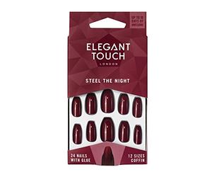 Elegant Touch Trend Nails Steel The Night Faux Ongles 24 Pièces