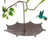 Elegant Umbrella Feeder, Hanging Wild Aviary Feeder, 12 inches Feeders with Rain Shield, Durable Steel Water Bowl, Garden Hanging Style, Backyard Hummingbird Feeding Home Dorm Backyard Porch Use