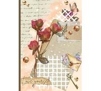 Elegant Vintage Composition Notebook: Collage Ruled