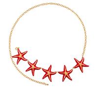 Elegant Waist Chain Metallic Star Fish Charm Corps Chaîne Decorative Robe Party And Night Event Women Body Body Bijoux Accessoires