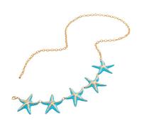 Elegant Waist Chain Metallic Star Fish Charm Corps Chaîne Decorative Robe Party And Night Event Women Body Body Bijoux Accessoires