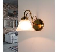 Élégant Wandleuchte Athènes En Laiton Verre Métal Rustique Salon Lampe Murale