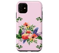 Elegant Watercolor Floral Bouquet Design with Vibrant Flower Coque pour iPhone 11