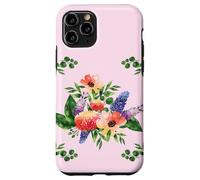 Elegant Watercolor Floral Bouquet Design with Vibrant Flower Coque pour iPhone 11 Pro
