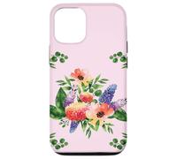 Elegant Watercolor Floral Bouquet Design with Vibrant Flower Coque pour iPhone 12/12 Pro