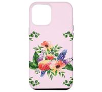 Elegant Watercolor Floral Bouquet Design with Vibrant Flower Coque pour iPhone 12 Pro Max