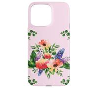 Elegant Watercolor Floral Bouquet Design with Vibrant Flower Coque pour iPhone 15 Pro Max