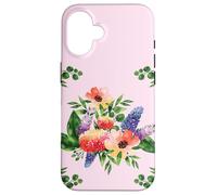 Elegant Watercolor Floral Bouquet Design with Vibrant Flower Coque pour iPhone 16