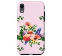 Elegant Watercolor Floral Bouquet Design with Vibrant Flower Coque pour iPhone XR