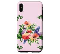 Elegant Watercolor Floral Bouquet Design with Vibrant Flower Coque pour iPhone XS Max