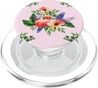 Elegant Watercolor Floral Bouquet Design with Vibrant Flower PopSockets PopGrip pour MagSafe